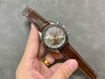 TW Factory Omega Speedmaster Racing 329.32.44.51.06.001 44.25mm Steel Leather Strap Silver Strap - Image 4