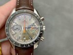 TW Factory Omega Speedmaster Racing 329.32.44.51.06.001 44.25mm Steel Leather Strap Silver Strap