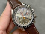 TW Factory Omega Speedmaster Racing 329.32.44.51.06.001 44.25mm Steel Leather Strap Silver Strap - Image 2