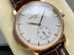 TW Factory Patek Philippe Calatrava 5078 40mm Rose Gold Calfskin Strap White Dial - Image 2