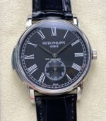 TW Factory Patek Philippe Calatrava 5078G-010 40mm Steel Calfskin Strap Roman Numerals Black Dial