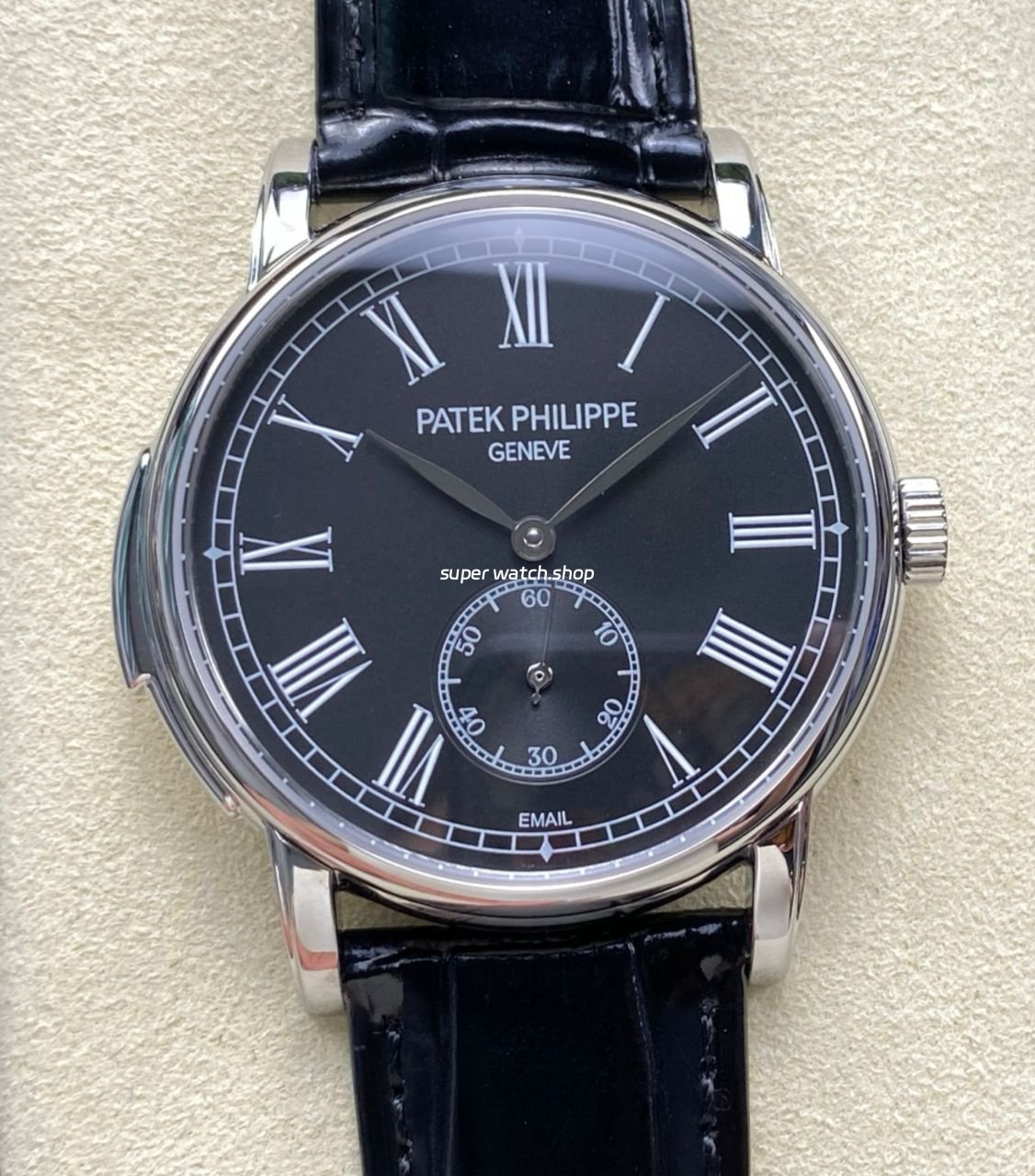 TW-Factory-Patek-Philippe-Calatrava-5078G-010-40mm-Steel-Calfskin-Strap-Roman-Numerals-Black-9.jpg TW Factory Patek Philippe Calatrava 5078G-010 40mm Steel Calfskin Strap Roman Numerals Black Dial - Image 1