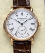 TW Factory Patek Philippe Calatrava 5078R-001 40mm Rose Gold Calfskin Strap Roman Numerals White Dial