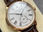 TW Factory Patek Philippe Calatrava 5078R-001 40mm Rose Gold Calfskin Strap Roman Numerals White Dial - Image 2