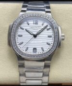 TW Factory Patek Philippe Nautilus 71181200A-010 Diamond Bezel White Dial