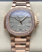 TW Factory Patek Philippe Nautilus 71181200R-010 Rose Gold Diamond Bezel Golden Champagne Dial