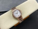 TW Factory Patek Philippe Nautilus 71181R-001 Rose Gold Diamond Bezel White Dial - Image 4