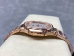 TW Factory Patek Philippe Nautilus 71181R-001 Rose Gold Diamond Bezel White Dial - Image 6