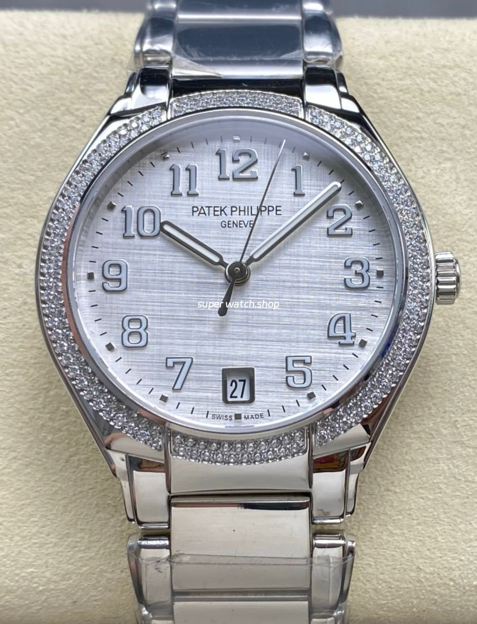 TW-Factory-Patek-Philippe-Twenty4-73001200A-Diamond-Bezel-White-Dial-11.jpeg TW Factory Patek Philippe Twenty~4 73001200A Diamond Bezel White Dial - Image 1