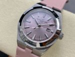 TW Factory Vacheron Constantin women's model 4605V/200A-B971 35mm Steel Leather Strap Pink Dial - Image 3