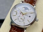TWA Factory IWC Portofino Hand-Wound IW516401 45mm Gold Needle Steel Brown Leather Strap White Dial - Image 3