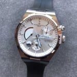 TWA Factory Vacheron Constantin Overseas Dual Time 42mm Steel Rubber Strap Silver Dial - Image 4