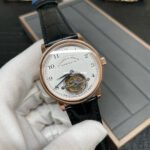 Tourbillon A. Lange & Söhne 1815 730.032 42mm Rose Gold Leather Strap Arabic Numerals Silver Dial - Image 3