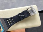 UOK Factory Richard Mille RM055 42.7mm Carbon Fiber Black Rubber Strap Blue Edge Skeletonized Dial - Image 8