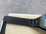 UOK Factory Richard Mille RM055 42.7mm Carbon Fiber Black Rubber Strap Blue Edge Skeletonized Dial - Image 9