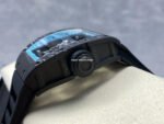 UOK Factory Richard Mille RM055 42.7mm Carbon Fiber Black Rubber Strap Blue Edge Skeletonized Dial - Image 6
