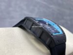 UOK Factory Richard Mille RM055 42.7mm Carbon Fiber Black Rubber Strap Blue Edge Skeletonized Dial - Image 5