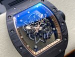 UOK Factory Richard Mille RM055 42.7mm Carbon Fiber Black Rubber Strap Rose Gold Edge Skeletonized Dial - Image 2