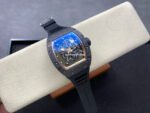 UOK Factory Richard Mille RM055 42.7mm Carbon Fiber Black Rubber Strap Rose Gold Edge Skeletonized Dial - Image 4