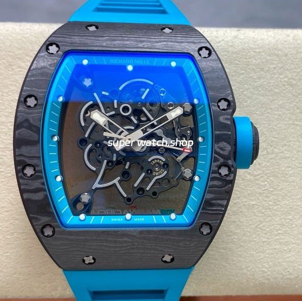 UOK-Factory-Richard-Mille-RM055-42.7mm-Carbon-Fiber-Blue-Rubber-Strap-Blue-Edge-Skeletonized-Dial-4.jpg UOK Factory Richard Mille RM055 42.7mm Carbon Fiber Blue Rubber Strap Blue Edge Skeletonized Dial - Image 1