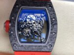 UOK Factory Richard Mille RM055 42.7mm Carbon Fiber Titanium Red Rubber Strap Black Edge Skeletonized Dial - Image 7