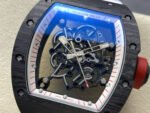 UOK Factory Richard Mille RM055 42.7mm Carbon Fiber White Rubber Strap White Edge Skeletonized Dial - Image 3