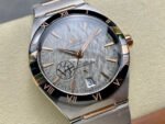 V+ Factory Omega Constellation 131.23.41.21.06.001 41mm Black Ceramic Bezel Half Rose Gold Steel Grey Dial - Image 2