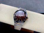 V+ Factory Omega Constellation 131.23.41.21.11.001 41mm Black Ceramic Bezel Half Rose Gold Steel Red Dial - Image 5