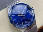 V+ Factory Omega Constellation 131.33.41.21.03.001 41mm Blue Ceramic Bezel Full Steel Blue Dial - Image 2