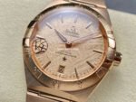 V+ Factory Omega Constellation 131.50.41.21.99.002 41mm Champagne Ceramic Bezel Full Rose Gold Champagne Dial - Image 3
