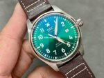 V7 Factory IWC Pilot Mark XX IW328205 40mm Steel Leather Strap Arabic Numerals Green Dial - Image 2