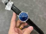 V7 Factory IWC Portofino Automatic IW356512 40mm White Gold Leather Strap Roman Numerals Blue Dial - Image 4