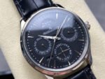 V9 Factory Jaeger-LeCoultre Master Ultra Thin Perpetual Q1308470 39mm Steel Leather Strap Black Dial - Image 2
