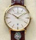 VC +Factory Vacheron Constantin Patrimony 85180000J-9231 Yellow Gold Silver Dial