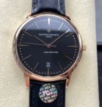 VC +Factory Vacheron Constantin Patrimony 85180000R-9232 Rose Gold Black Dial