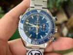 VR Factory Omega Seamaster Planet Ocean Chronograph 215.30.46.51.03.001 45.5mm Full Steel Blue Dial - Image 3