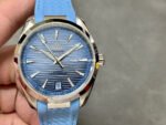 VS Factory Omega Seamaster Aqua Terra 220.12.41.21.03.008 41mm Steel Rubber Strap Blue Dial