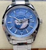 VS Factory Omega Seamaster Aqua Terra Worldtimer 220.10.43.22.03.001 43mm Full Steel Blue Dial