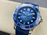 VS Factory Omega Seamaster Diver 300M 210.32.42.20.03.002 42mm Steel Blue Rubber Strap Blue Dial - Image 3