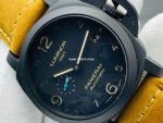 VS Factory Panerai Luminor 1950 3 Days GMT PAM 01441 44mm Ceramic Leather Strap Black Dial - Image 2