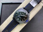VS Factory Panerai Luminor Base GMT PAM 01176 44mm Black Ceramic Black Canvas Strap Black Dial - Image 4