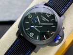 VS Factory Panerai Luminor Base GMT PAM 01176 44mm Black Ceramic Black Canvas Strap Black Dial - Image 3