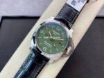 VS Factory Panerai Luminor GMT PAM 01056 44mm Steel Leather strap Green Dial - Image 4