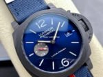 VS Factory Panerai Luminor Luna Rossa PAM01529 44mm Carbon Fiber Rubber Strap Blue Dial - Image 2