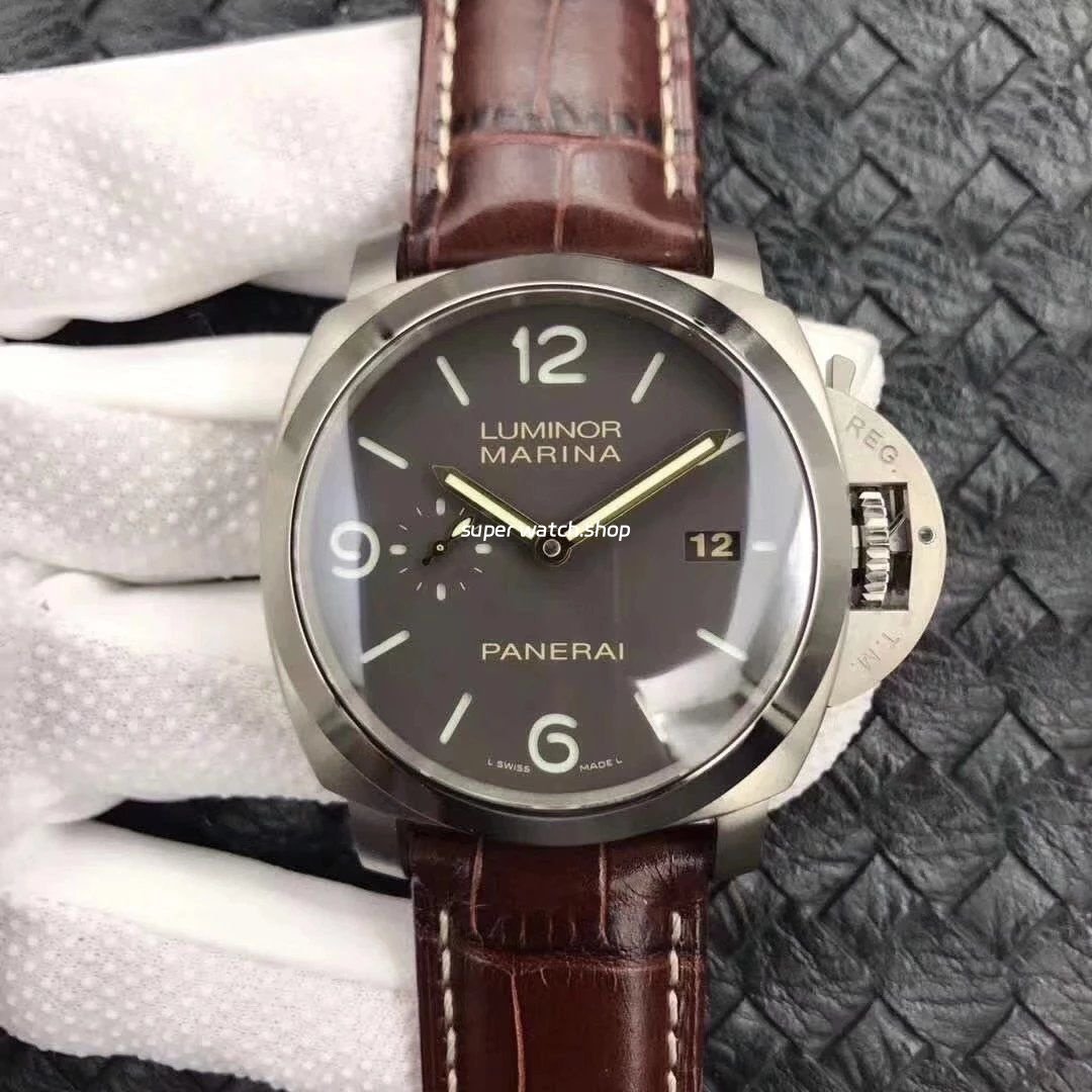 VS-Factory-Panerai-Luminor-Marina-1950-3-Days-PAM-00351-44mm-Titanium-Leather-Strap-Brown-Dial-6.jpg VS Factory Panerai Luminor Marina 1950 3 Days PAM 00351 44mm Titanium Leather Strap Brown Dial - Image 1