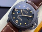 VS Factory Panerai Luminor Marina 1950 3 Days PAM00661 44mm Carbon Fiber Leather Strap Black Dial - Image 3
