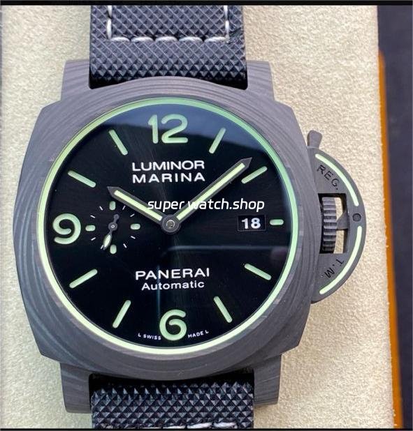 VS-Factory-Panerai-Luminor-Marina-PAM-01118-44mm-Black-Carbon-Fiber-Black-Canvas-Black-Dial-1.jpg VS Factory Panerai Luminor Marina PAM 01118 44mm Black Carbon Fiber Black Canvas Black Dial - Image 1