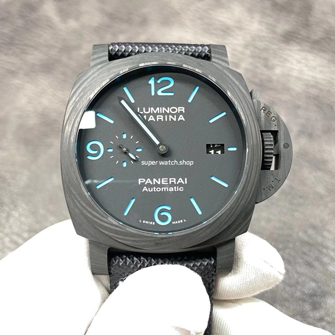 VS-Factory-Panerai-Luminor-Marina-PAM-01661-44mm-Carbon-Fiber-Canvas-Strap-Black-Dial-9.jpg VS Factory Panerai Luminor Marina PAM 01661 44mm Carbon Fiber Canvas Strap Black Dial - Image 1