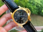 VS Factory Panerai Luminor Marina PAM01115 44mm Red Gold Leather Strap Black Dial - Image 3