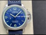 VS Factory Panerai Luminor Marina PAM01117 44mm Titanium Canvas Strap Blue Dial